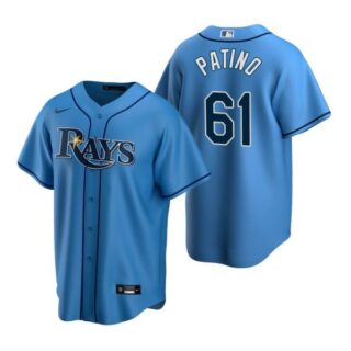Men's Luis Patino Tampa Bay Rays Cool Base Jersey White Gray,Light Blue