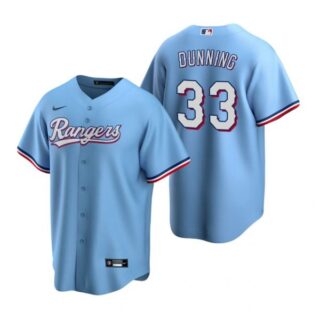 Men's Dane Dunning Texas Rangers Cool Base Jersey Red Light Blue