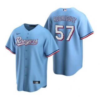 Men's Joely Rodriguez Texas Rangers Cool Base Jersey Light Blue Light Blue