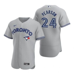 Men's Nate Pearson Toronto Blue Jays Flex Base Jersey Powder Blue Gray