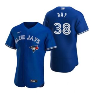 Men's Robbie Ray Toronto Blue Jays Flex Base Jersey White Royal