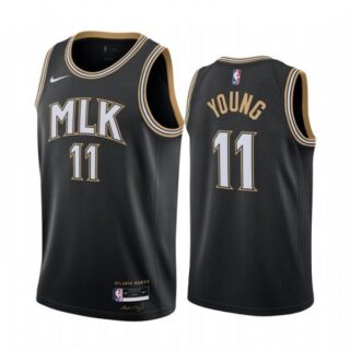 Men's Trae Young Atlanta Hawks Basketball Jersey Black