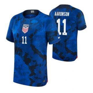 Youth Brenden Aaronson USMNT National Team Blue Away Soccer Jersey 2022-23