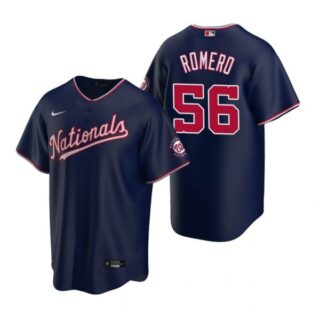 Men's Seth Romero Washington Nationals Cool Base Jersey White Home Navy