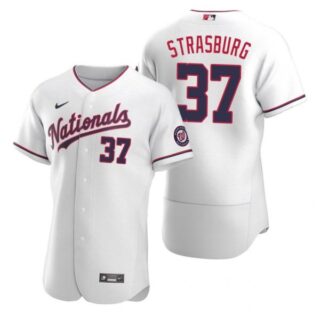 Men's Stephen Strasburg Washington Nationals Flex Base Jersey Black Golden White Alternate