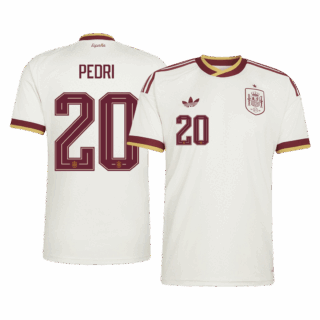 PEDRI #20 Spain Away Soccer Jersey World Cup 2026 White