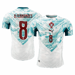 Portugal B.FERNANDES #8 Away Soccer Jersey Authentic 2026