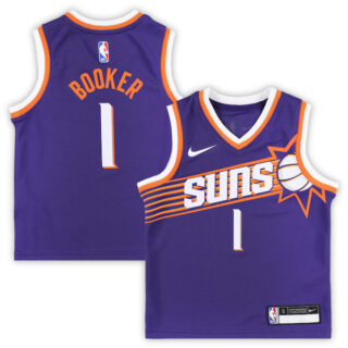 Youth Devin Booker Phoenix Suns #1 Preschool Swingman Player Jersey - Icon Edition - Purple