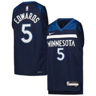 Youth Anthony Edwards Minnesota Timberwolves #5 Swingman Jersey - Icon Edition - Navy