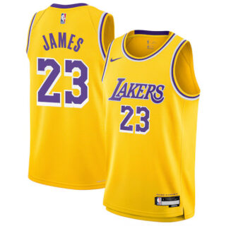 Youth LeBron James Los Angeles Lakers #23 Swingman Jersey - Icon Edition - Gold
