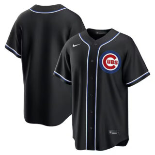Chicago Cubs Fashion Black Out Jersey