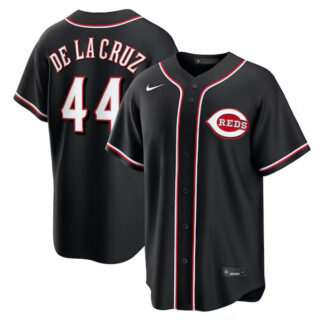Elly De La Cruz Cincinnati Reds #44 Fashion Black Out Jersey