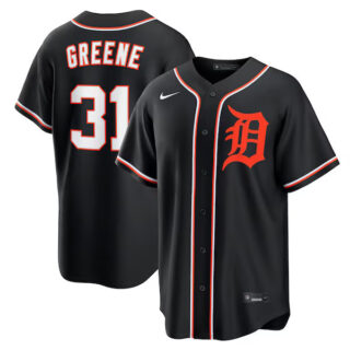 Riley Greene Detroit Tigers #31 Fashion Black Out Jersey