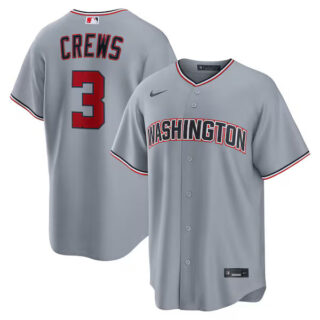 Dylan Crews Washington Nationals #3 Road Jersey - Gray