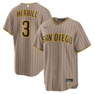 Jackson Merrill San Diego Padres #3 Alternate Jersey - Sand