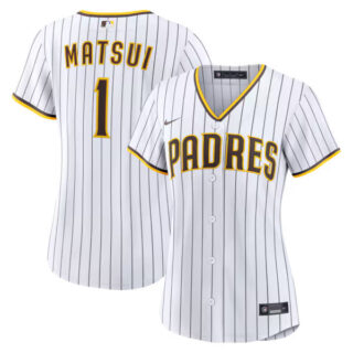 Women's Yuki Matsui San Diego Padres #1 Home Jersey - White