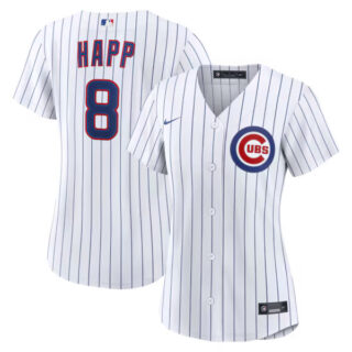 Women's Ian Happ Chicago Cubs #8 Home Jersey - White