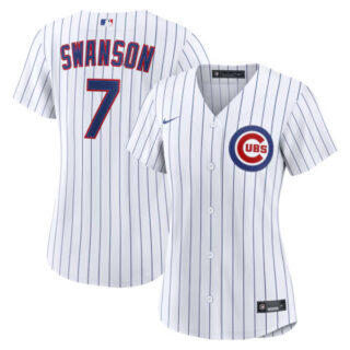 Women's Dansby Swanson Chicago Cubs #7 Home Jersey - White