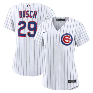 Women's Michael Busch Chicago Cubs #29 Home Jersey - White