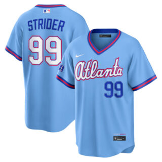 Spencer Strider Atlanta Braves #99 2026 City Connect Stadium Jersey - Powder Blue