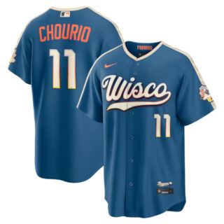 Jackson Chourio Milwaukee Brewers #11 2026 City Connect Stadium Jersey - Mineral Blue
