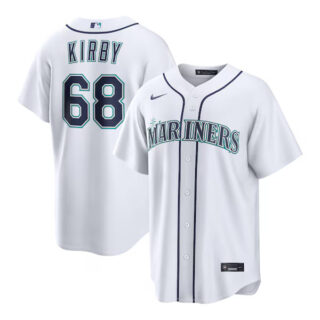 George Kirby Seattle Mariners #68 Home Jersey - White