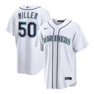 Bryce Miller Seattle Mariners #50 Home Jersey - White