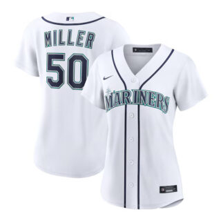 Women's Bryce Miller Seattle Mariners #50 Home Jersey - White