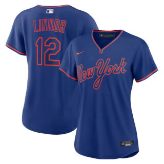 Women's Francisco Lindor New York Mets #12 Alternate Jersey - Royal