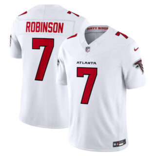 Bijan Robinson Atlanta Falcons #7 Vapor F.U.S.E. Stitched Limited Jersey - White