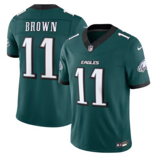 A.J. Brown Philadelphia Eagles #11 Vapor F.U.S.E. Stitched Limited Jersey - Midnight Green