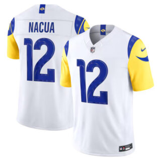 Puka Nacua Los Angeles Rams #17 Vapor F.U.S.E. Stitched Limited Jersey - White