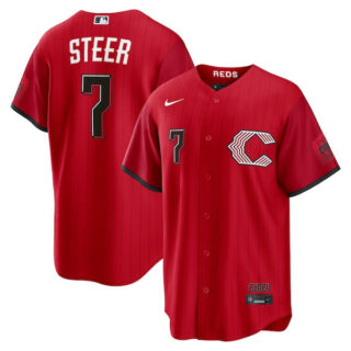 Spencer Steer Cincinnati Reds #7 2026 City Connect Stadium Jersey - Red