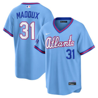 Greg Maddux Atlanta Braves #31 2026 City Connect Stadium Jersey - Powder Blue