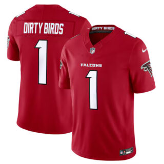 Dirty Birds Atlanta Falcons Vapor F.U.S.E. Stitched Limited Jersey - Red