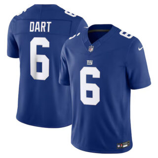 Jaxson Dart New York Giants #6 Vapor F.U.S.E. Stitched Limited Jersey - Royal