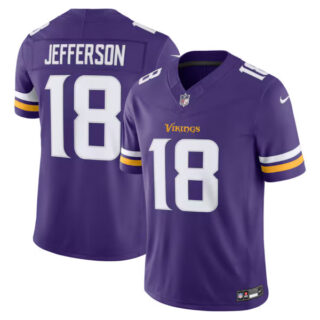 Justin Jefferson Minnesota Vikings #18 Vapor F.U.S.E. Stitched Limited Jersey - Purple