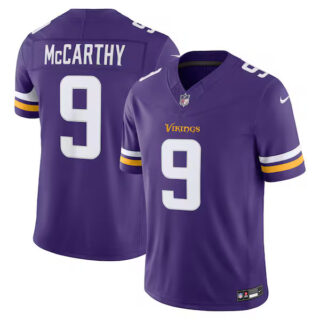 J.J. McCarthy Minnesota Vikings #9 Vapor F.U.S.E. Stitched Limited Jersey - Purple