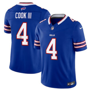 James Cook III Buffalo Bills #4 Vapor F.U.S.E. Stitched Limited Jersey - Royal