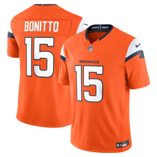 Nik Bonitto Denver Broncos #15 Vapor F.U.S.E. Stitched Limited Jersey - Orange