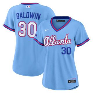 Women's Drake Baldwin Atlanta Braves #30 2026 City Connect Stadium Jersey - Powder Blue