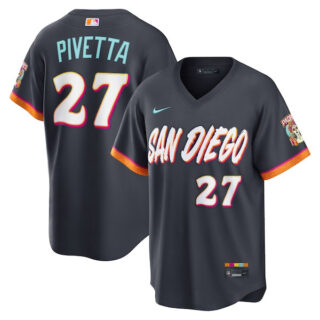 Nick Pivetta San Diego Padres #27 2026 City Connect Stadium Jersey - Obsidian