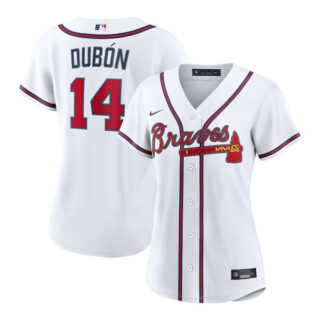 Women's Mauricio Dubon Atlanta Braves #14 Home Jersey - White