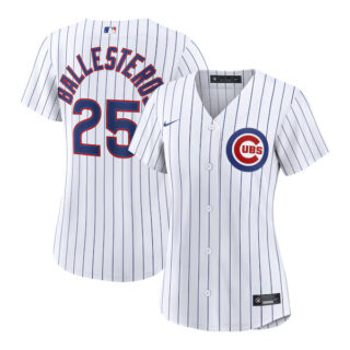 Women's Moises Ballesteros Chicago Cubs #25 Home Jersey - White