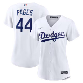 Women's Andy Pages Los Angeles Dodgers #44 Home Jersey - White