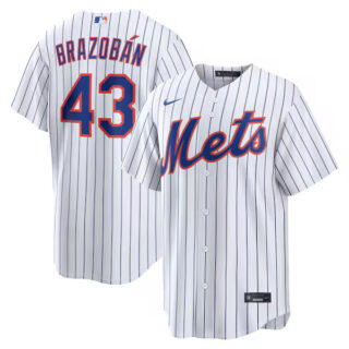 Huascar Brazoban New York Mets #43 Home Jersey - White