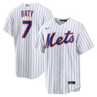 Brett Baty New York Mets #7 Home Jersey - White