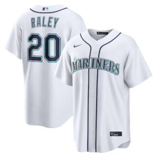 Luke Raley Seattle Mariners #20 Home Jersey - White