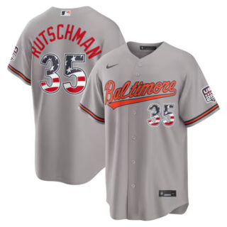 Adley Rutschman Baltimore Orioles #35 USA 250 Fourth of July Road Stadium Jersey - Gray