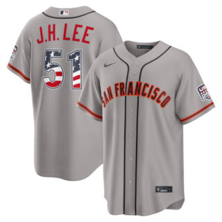 Jung Hoo Lee San Francisco Giants #51 USA 250 Fourth of July Road Stadium Jersey - Gray
